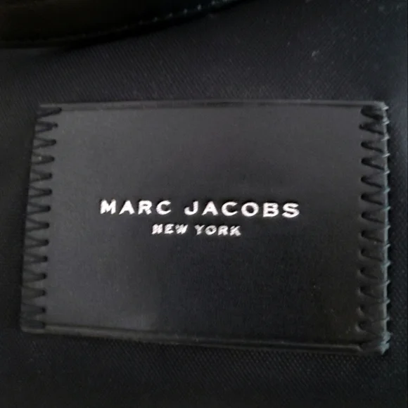 Marc Jacobs North South Messenger Crossbody Bag | Black Nylon With Leather Trim - Picture 3 of 10